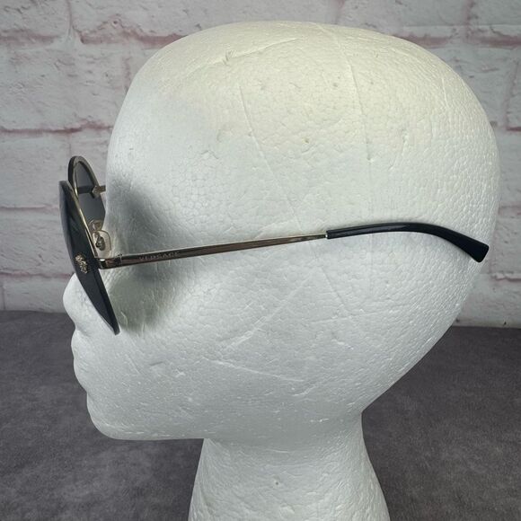 Versace VE2176 Retro Medusa Round Black Sunglasses - Picture 5 of 14
